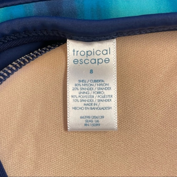 Tropical escape size 8 tankini top bathing suit top - Picture 9 of 9